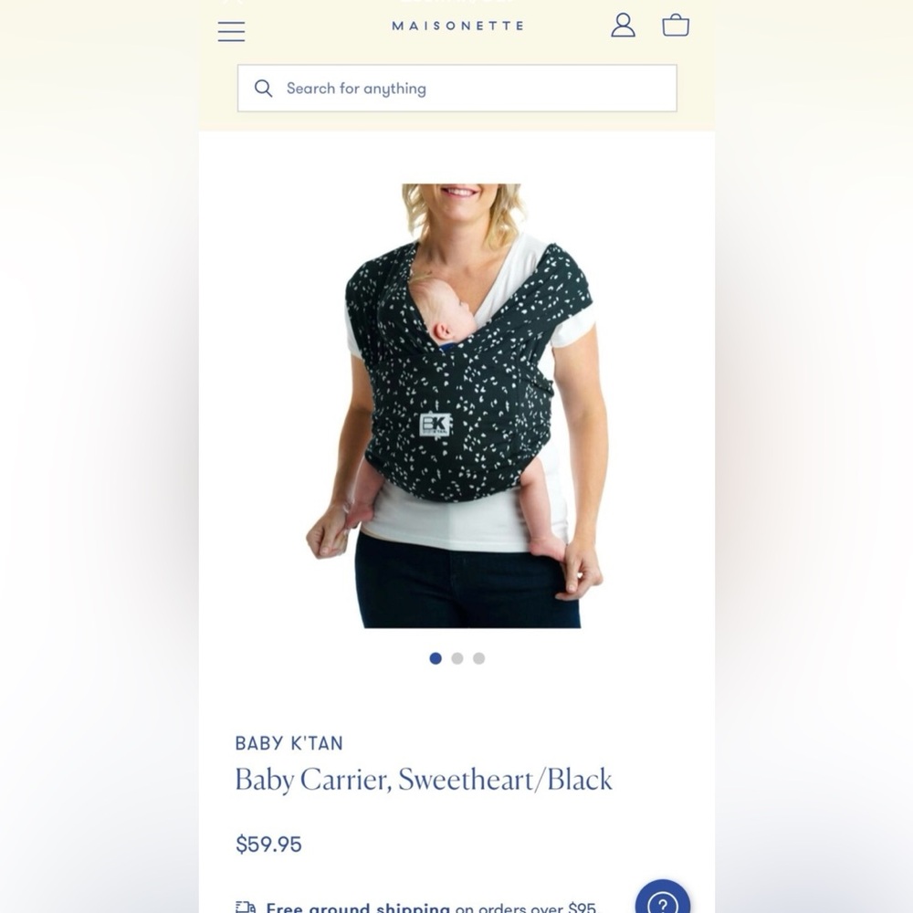 K’Tan Wrap black and white heart print